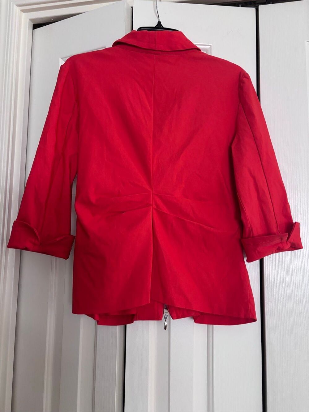 Joseph Ribkoff Red Rusched Front Jacket - Picture 5 of 5